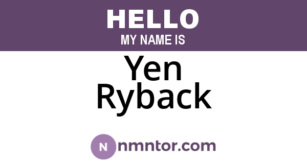 Yen Ryback