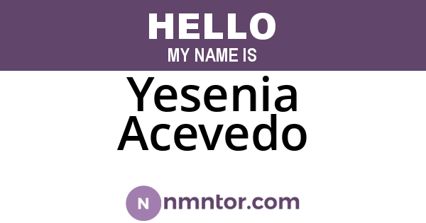 Yesenia Acevedo