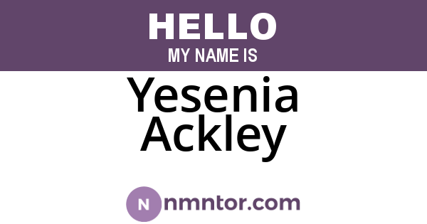 Yesenia Ackley