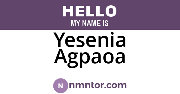 Yesenia Agpaoa