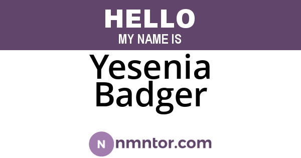 Yesenia Badger