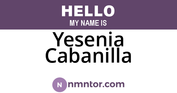 Yesenia Cabanilla