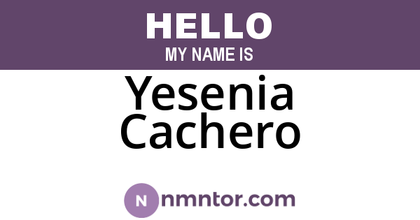Yesenia Cachero