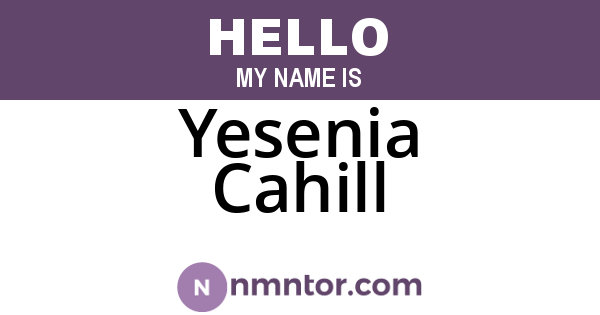 Yesenia Cahill