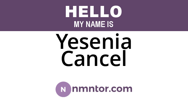 Yesenia Cancel