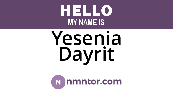Yesenia Dayrit