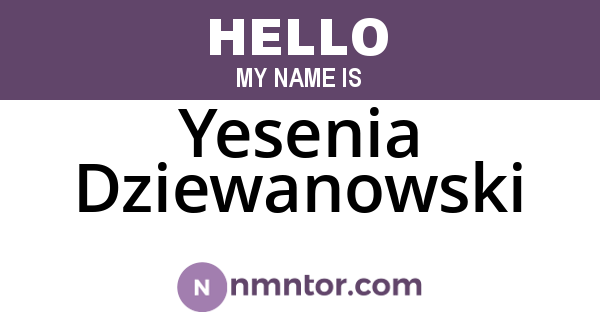 Yesenia Dziewanowski