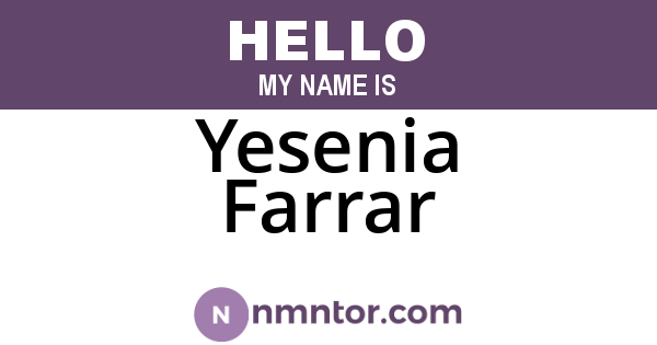 Yesenia Farrar