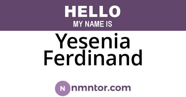 Yesenia Ferdinand