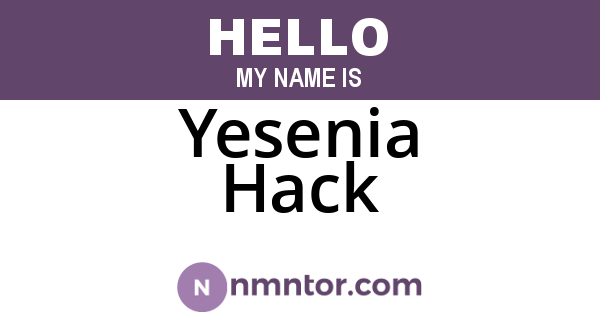 Yesenia Hack