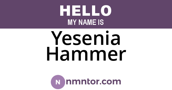 Yesenia Hammer
