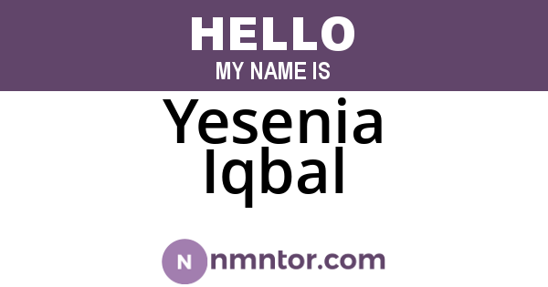 Yesenia Iqbal