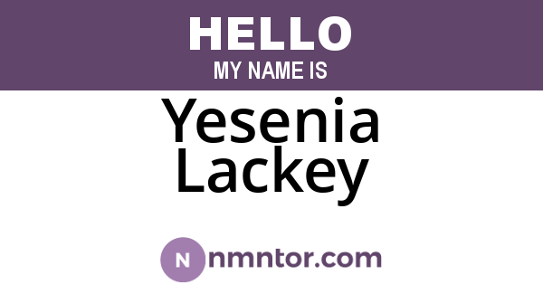 Yesenia Lackey