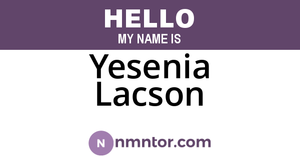 Yesenia Lacson