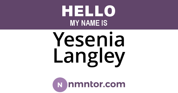Yesenia Langley
