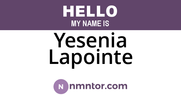 Yesenia Lapointe