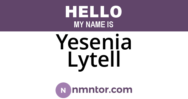 Yesenia Lytell