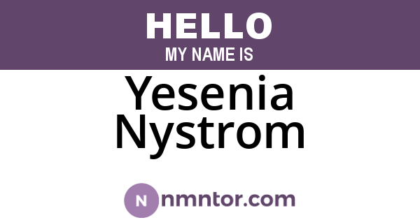Yesenia Nystrom