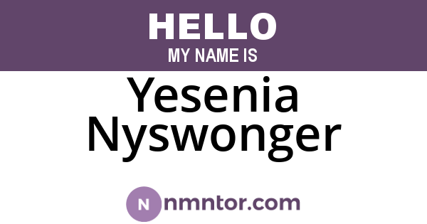 Yesenia Nyswonger