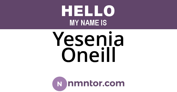 Yesenia Oneill