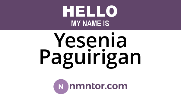 Yesenia Paguirigan