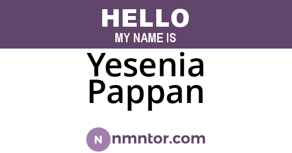 Yesenia Pappan