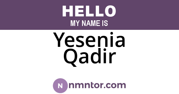 Yesenia Qadir