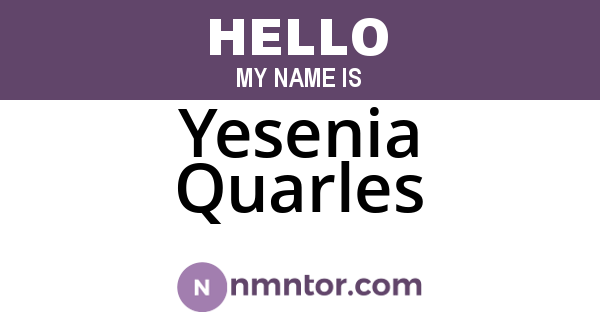 Yesenia Quarles