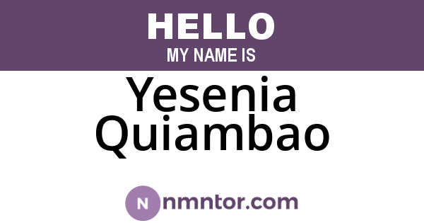 Yesenia Quiambao