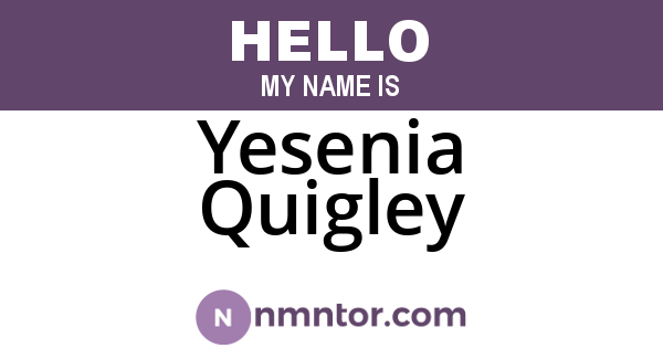 Yesenia Quigley