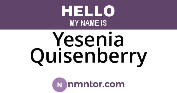 Yesenia Quisenberry