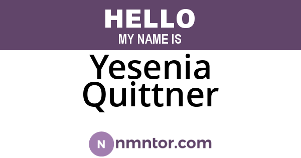 Yesenia Quittner