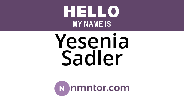 Yesenia Sadler