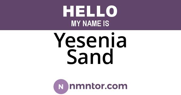 Yesenia Sand