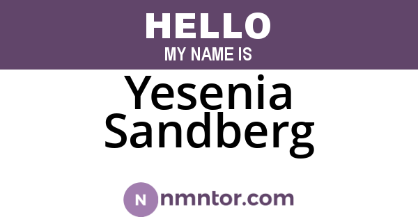 Yesenia Sandberg