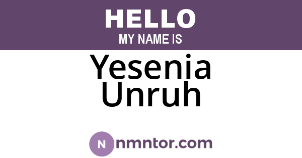 Yesenia Unruh