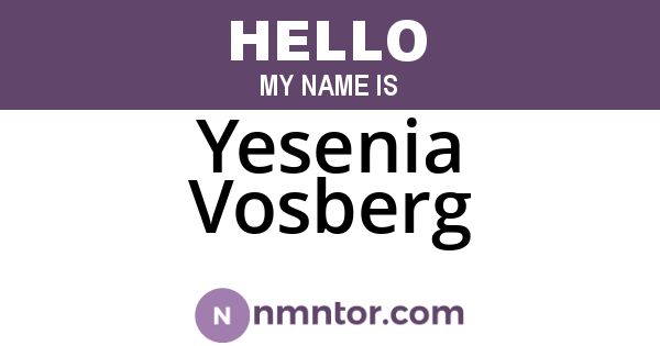 Yesenia Vosberg