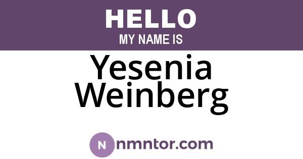 Yesenia Weinberg