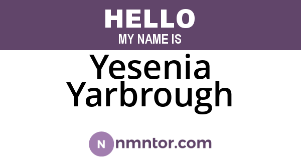 Yesenia Yarbrough