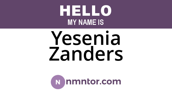 Yesenia Zanders