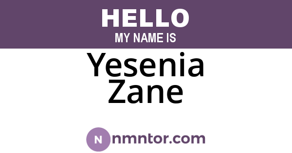 Yesenia Zane