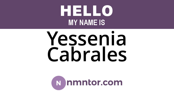 Yessenia Cabrales