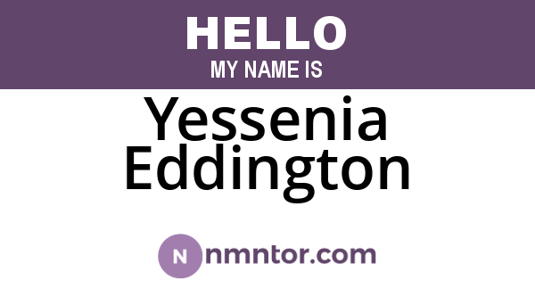Yessenia Eddington
