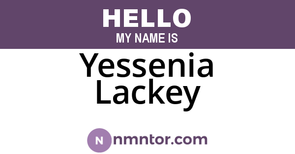 Yessenia Lackey