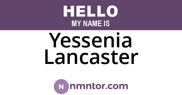 Yessenia Lancaster
