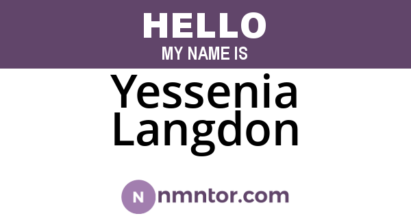 Yessenia Langdon