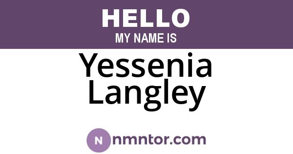 Yessenia Langley