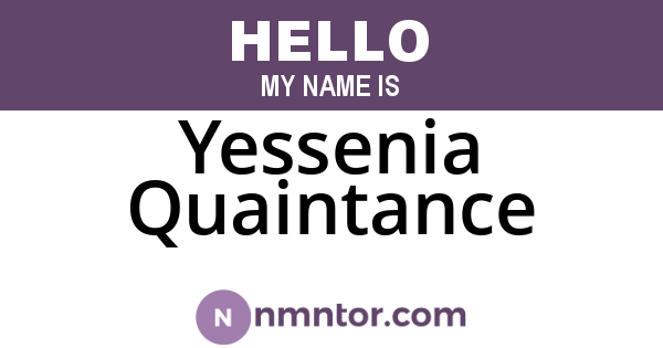 Yessenia Quaintance