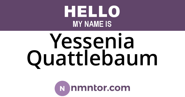 Yessenia Quattlebaum