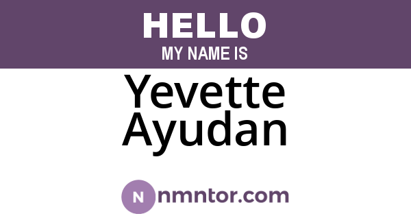 Yevette Ayudan